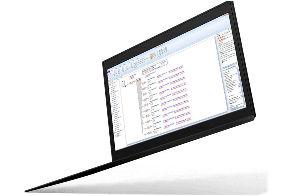 right angle of black laptop showcasing the user experience of the diamond system builder