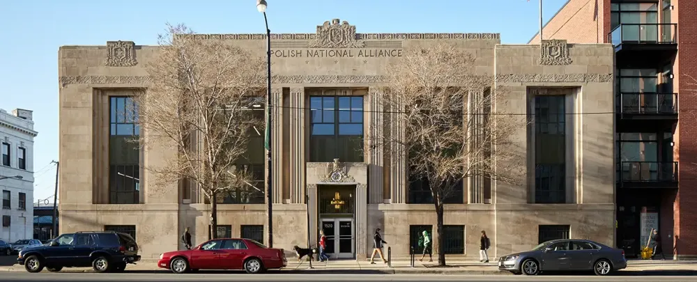 Studio Gang Chicago Office architecture building street university travel administration city urban library outdoors house flag theater museum government courthouse old theatre entrance