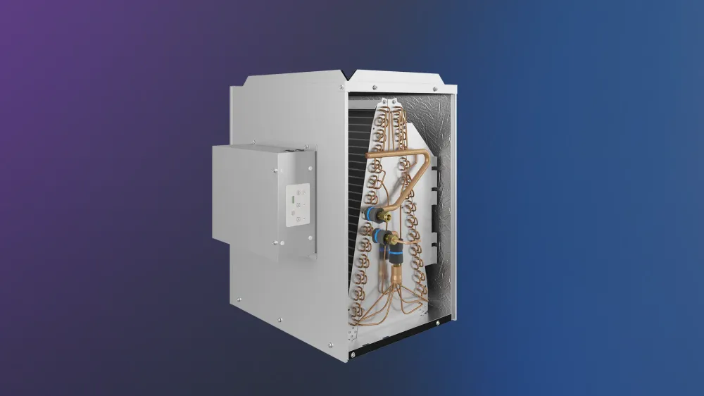 Intelli-HEAT unit opened showing A-coil