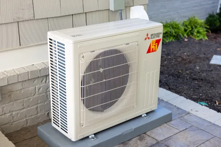 heat pump outside house