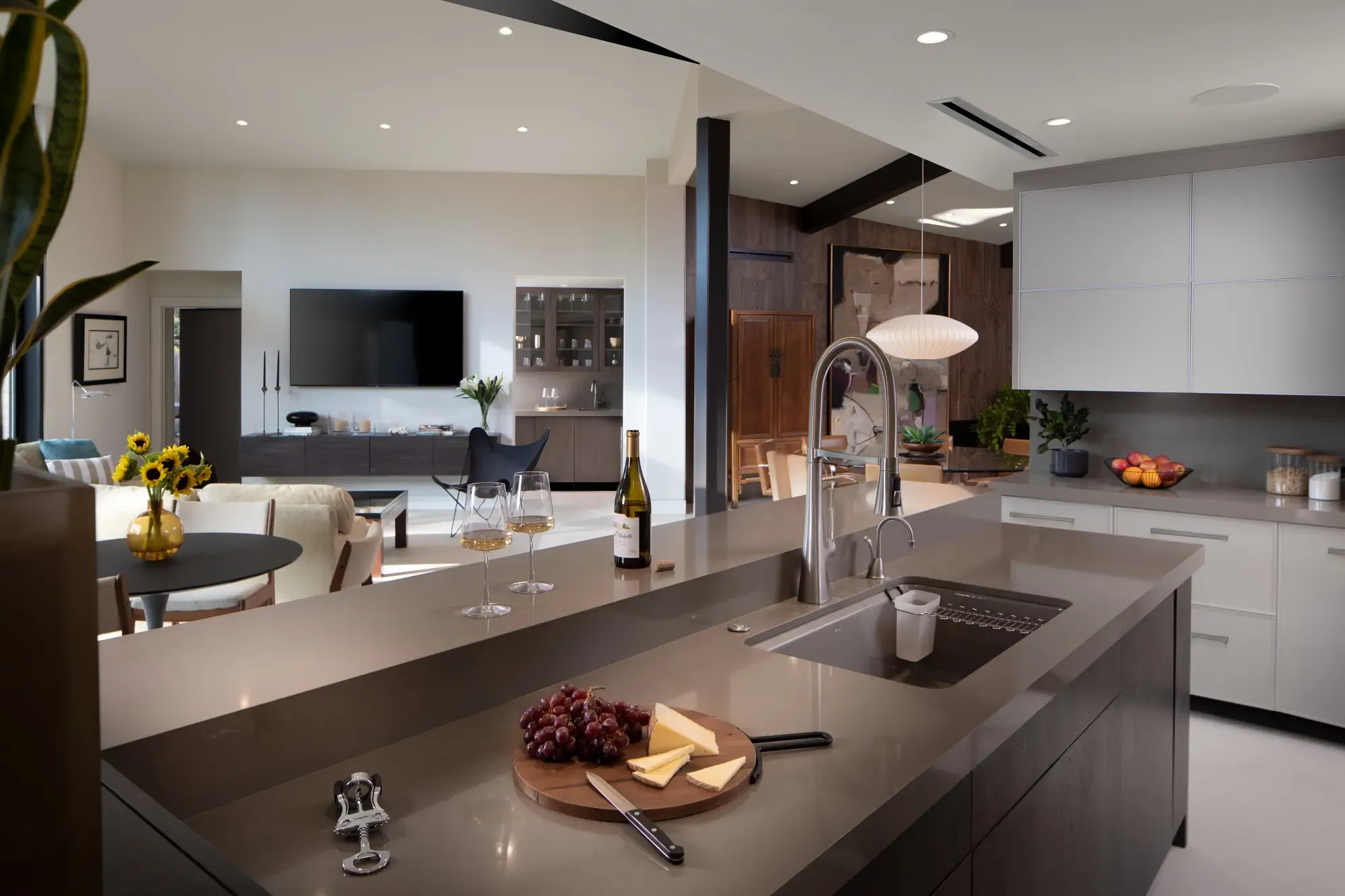 Turn Your Home Into a Smart Homecontemporary indoors luxury family faucet room minimalist stainless steel oven home counter refrigerator cabinet stove spacious apartment